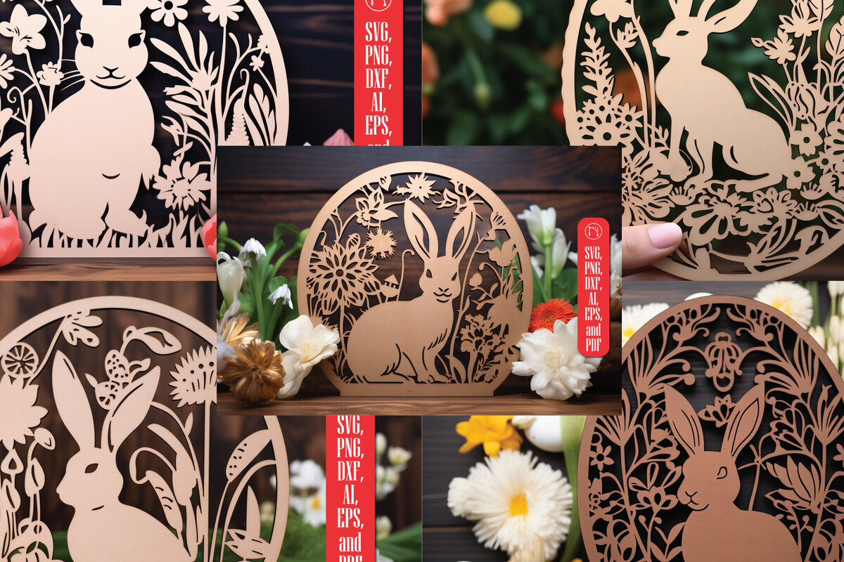 Intra απο ξύλο plywood 3mm-4mm πάχος - Πακέτο υ  Πασχαλινής αποκοπής λέιζερ Cricut Δίασταση 4x4 cm INTRAFABR-90901184