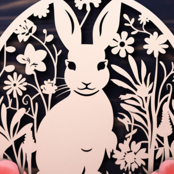 Intra απο ξύλο plywood 3mm-4mm πάχος - Πακέτο υ  Πασχαλινής αποκοπής λέιζερ Cricut Δίασταση 4x4 cm INTRAFABR-90901184 - Image 2