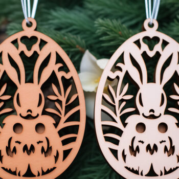 Intra απο ξύλο plywood 3mm-4mm πάχος - Cricut Πασχαλινό Laser Cut Δίασταση 4x4 cm INTRAFABR-91413795 - Image 1