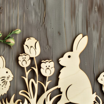 Intra απο ξύλο plywood 3mm-4mm πάχος - Cricut Πασχαλινό Χαρτί Κοπή Δίασταση 4x4 cm INTRAFABR-91341004 - Image 1