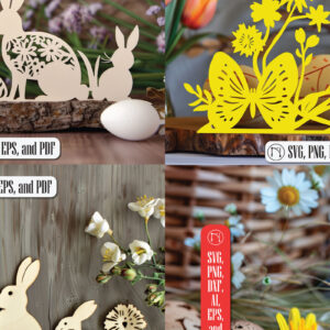 Intra απο ξύλο plywood 3mm-4mm πάχος - Cricut Πασχαλινό Χαρτί Κοπή  Δίασταση 4x4 cm INTRAFABR-91342273