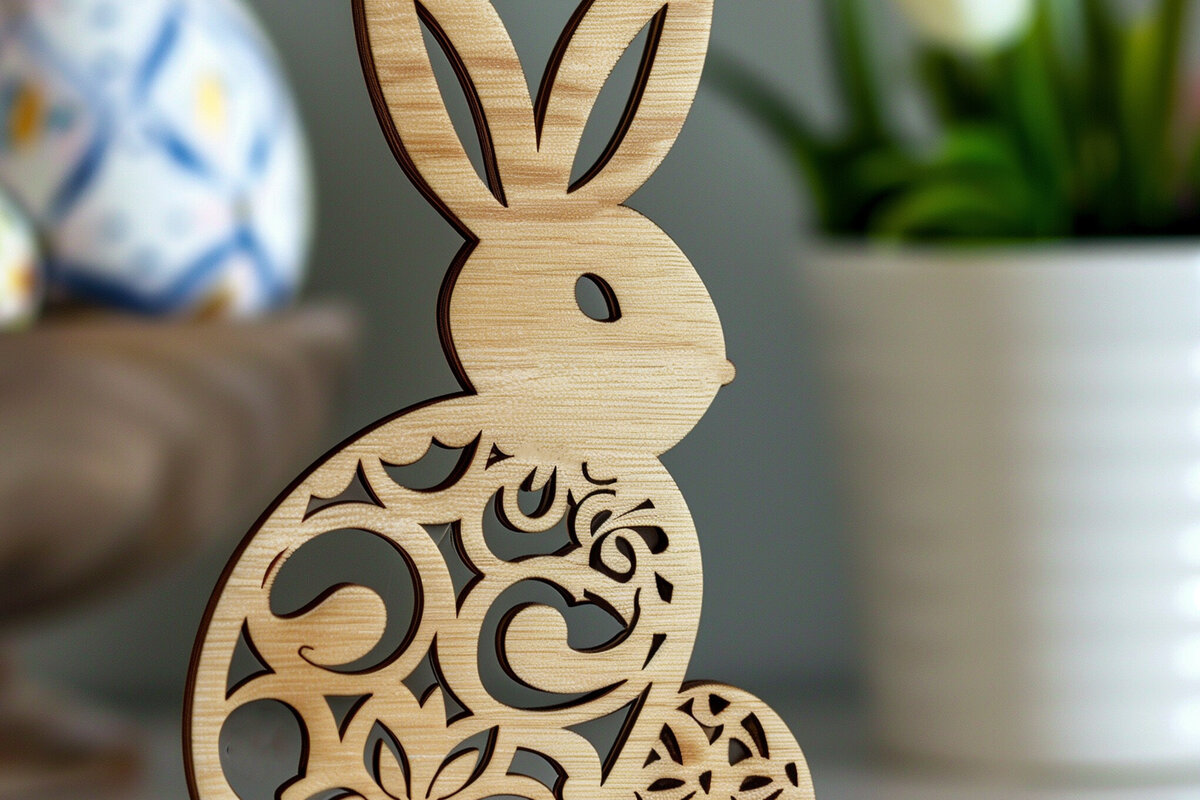 Intra απο ξύλο plywood 3mm-4mm πάχος -  Cricut Πασχαλινό  Δίασταση 4x4 cm INTRAFABR-92115806