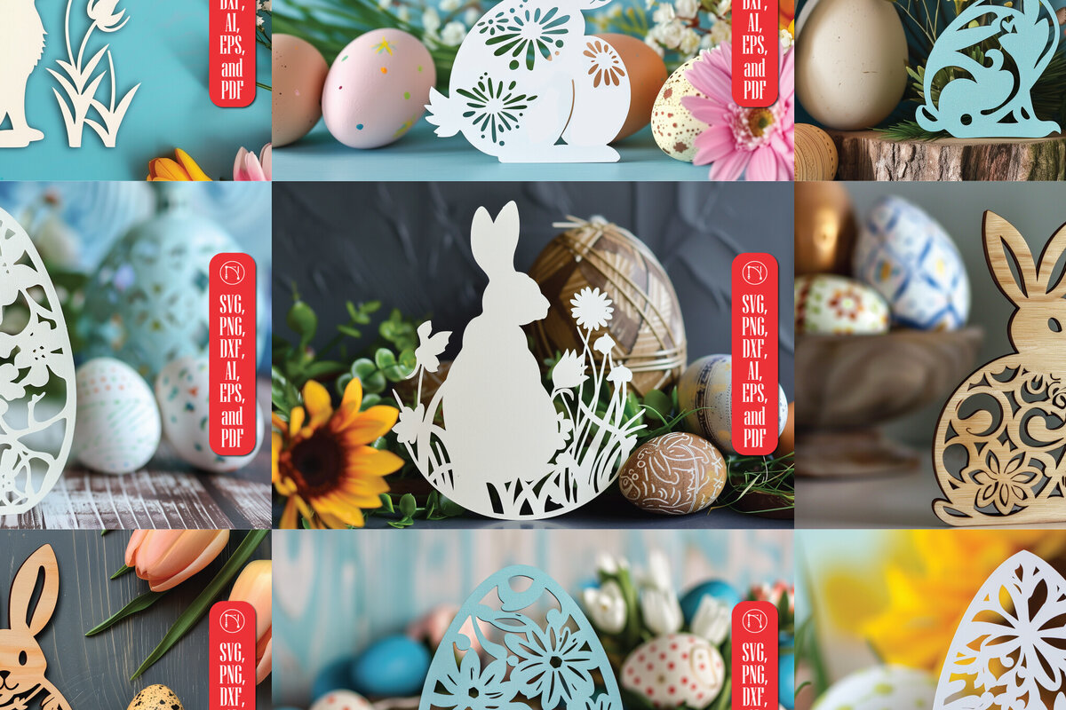 Intra απο ξύλο plywood 3mm-4mm πάχος - Πακέτο αρχείων Πασχαλινής  Cricut Δίασταση 4x4 cm INTRAFABR-92145576