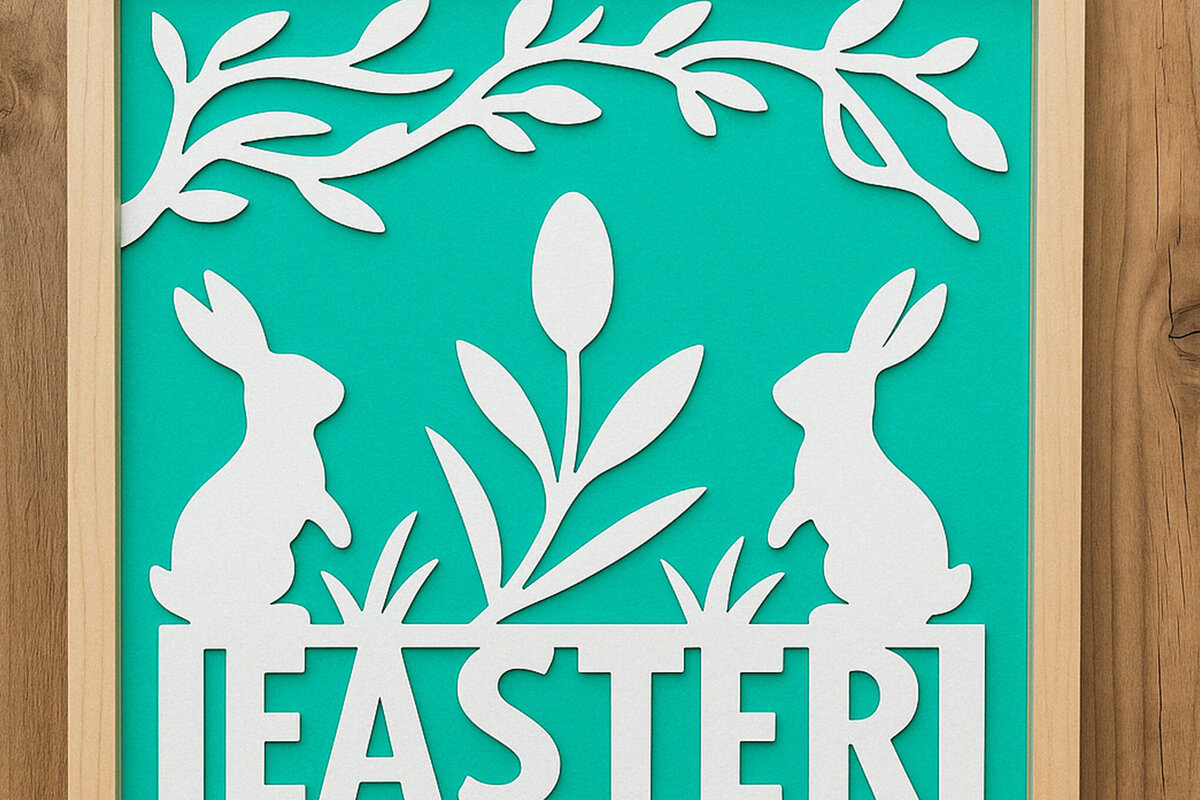 Intra απο ξύλο plywood 3mm-4mm πάχος - Cricut Πασχαλινή διακόσμηση τοίχου  Cut  Δίασταση 4x4 cm INTRAFABR-120080035