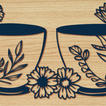 Intra απο ξύλο plywood 3mm-4mm πάχος - Σετ Cricut Element with Flowers  Δίασταση 4x4 cm INTRAFABR-91113453 - Image 8