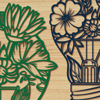 Intra απο ξύλο plywood 3mm-4mm πάχος - Σετ Cricut Element with Flowers  Δίασταση 4x4 cm INTRAFABR-91113453 - Image 12