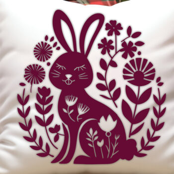 Intra απο ξύλο plywood 3mm-4mm πάχος - Πακέτο Cricut Floral Easter Bunny Δίασταση 15x15 cm INTRAFABR-114175307 - Image 8