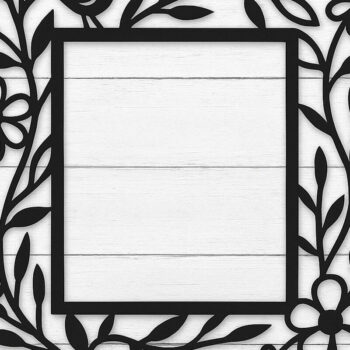 Intra απο ξύλο plywood 3mm-4mm πάχος - Cricut Floral Μεταλλικό Πλαίσιο Cut File Δίασταση 20x25 cm INTRAFABR-122311032 - Image 1