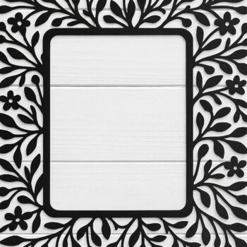 Intra απο ξύλο plywood 3mm-4mm πάχος - Cricut Floral Μεταλλικό Πλαίσιο Cut File Δίασταση 20x25 cm INTRAFABR-122311296 - Image 1