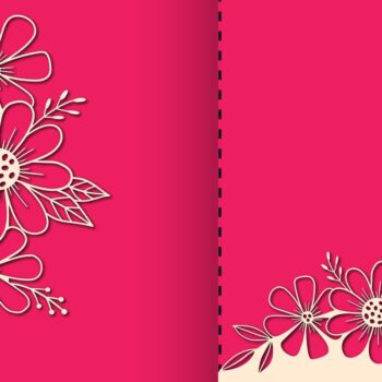 Intra απο ξύλο plywood 3mm-4mm πάχος - Πακέτο κάρτας γάμου Cricut Floral  Δίασταση 20x20 cm INTRAFABR-70321171 - Image 1