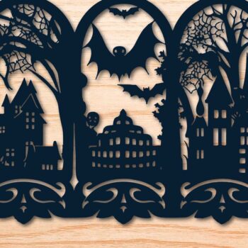 Intra απο ξύλο plywood 3mm-4mm πάχος - Πακέτο Cricut Halloween Decor Δίασταση 40x50 cm INTRAFABR-78776028 - Image 1