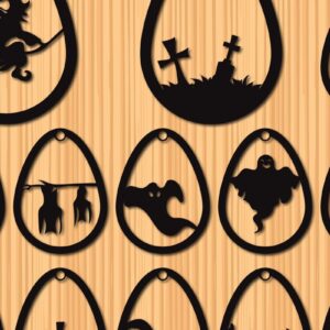 Intra απο ξύλο plywood 3mm-4mm πάχος - Πακέτο  με αποκριάτικα σκουλαρίκια Cricut Δίασταση 3x3 cm INTRAFABR-34780796