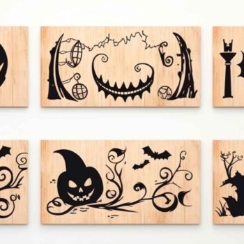 Intra απο ξύλο plywood 3mm-4mm πάχος - Πακέτο  Ξύλινων πινακίδων Cricut Halloween Δίασταση 15x15 cm INTRAFABR-80703466 - Image 5