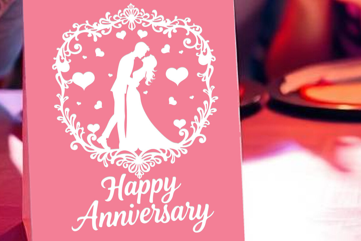 Intra απο ξύλο plywood 3mm-4mm πάχος - Cricut Happy Anniversary Card  Δίασταση 20x20 cm INTRAFABR-119775843
