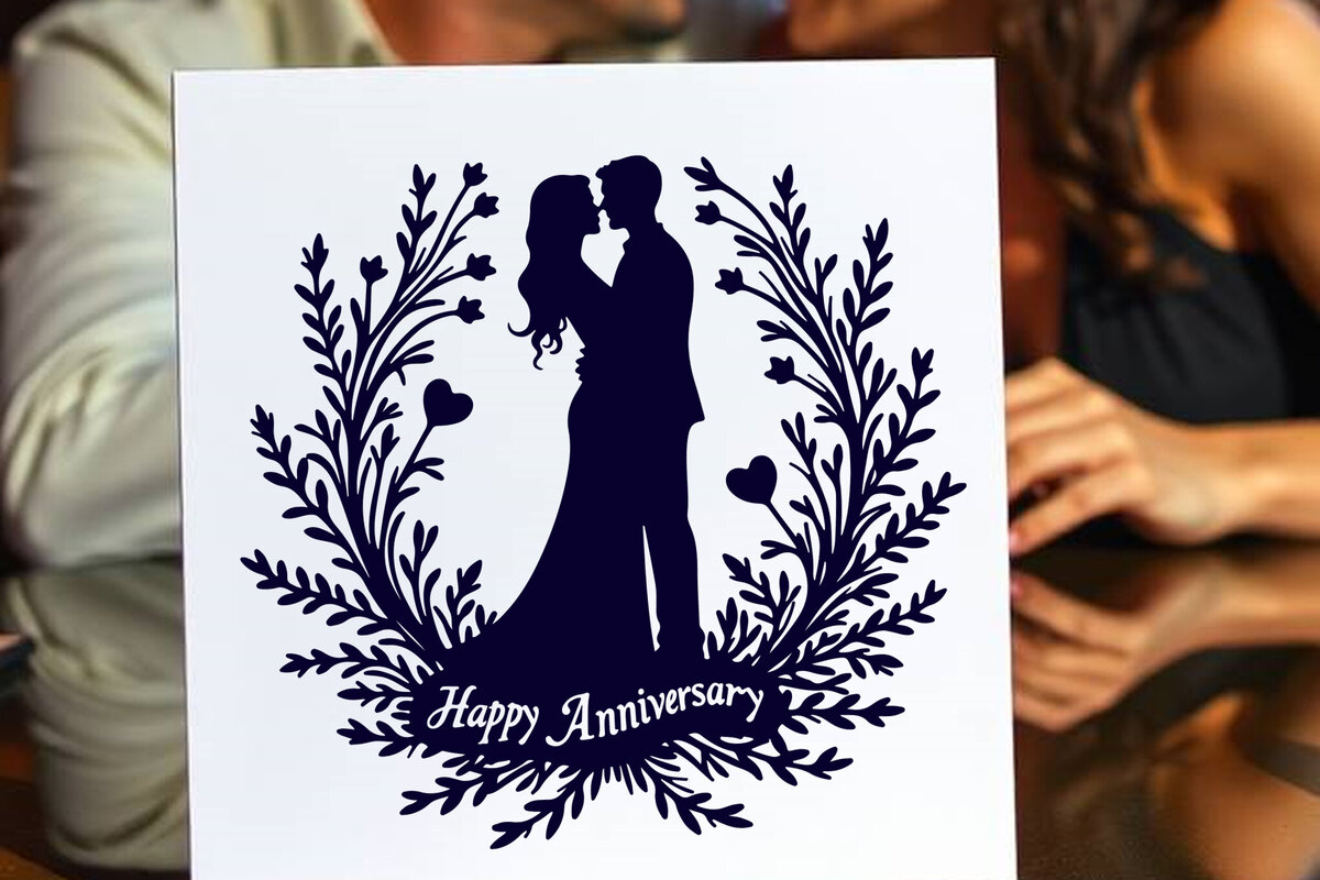 Intra απο ξύλο plywood 3mm-4mm πάχος - Cricut Happy Anniversary Card  Δίασταση 20x20 cm INTRAFABR-119775864