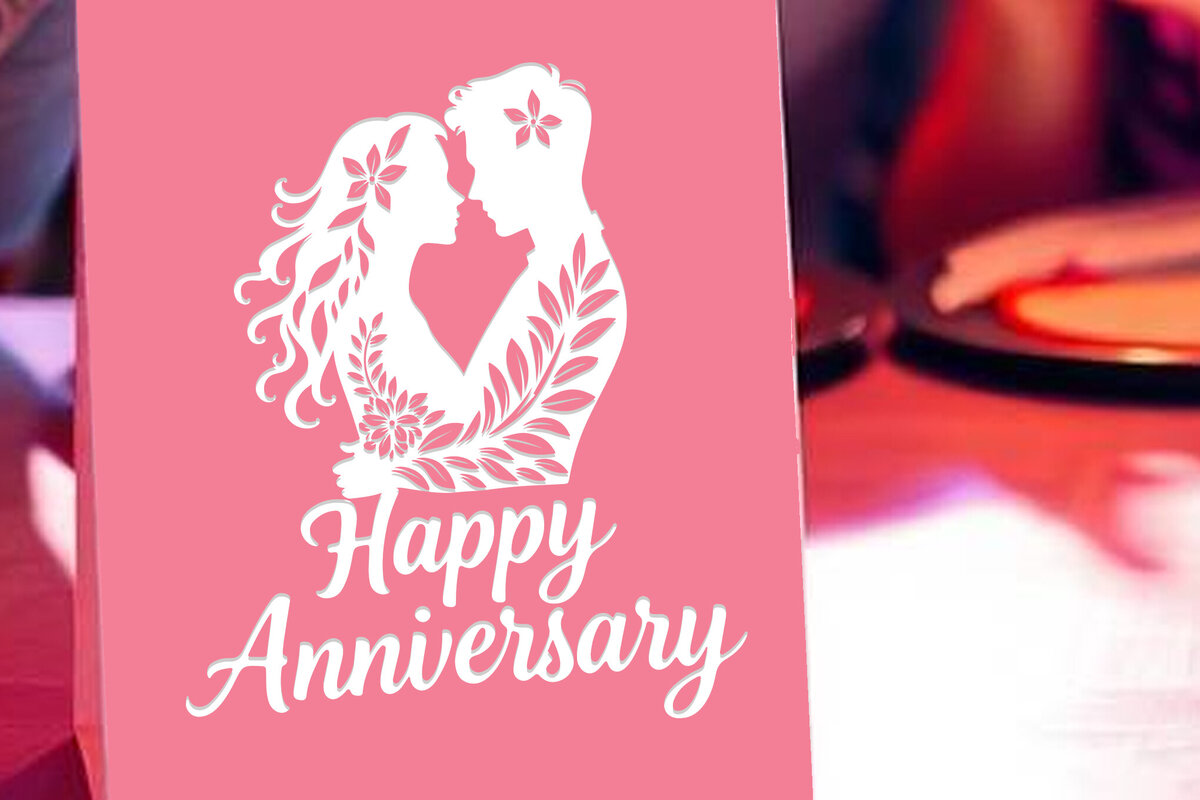 Intra απο ξύλο plywood 3mm-4mm πάχος - Cricut Happy Anniversary Card  Δίασταση 20x20 cm INTRAFABR-119775866