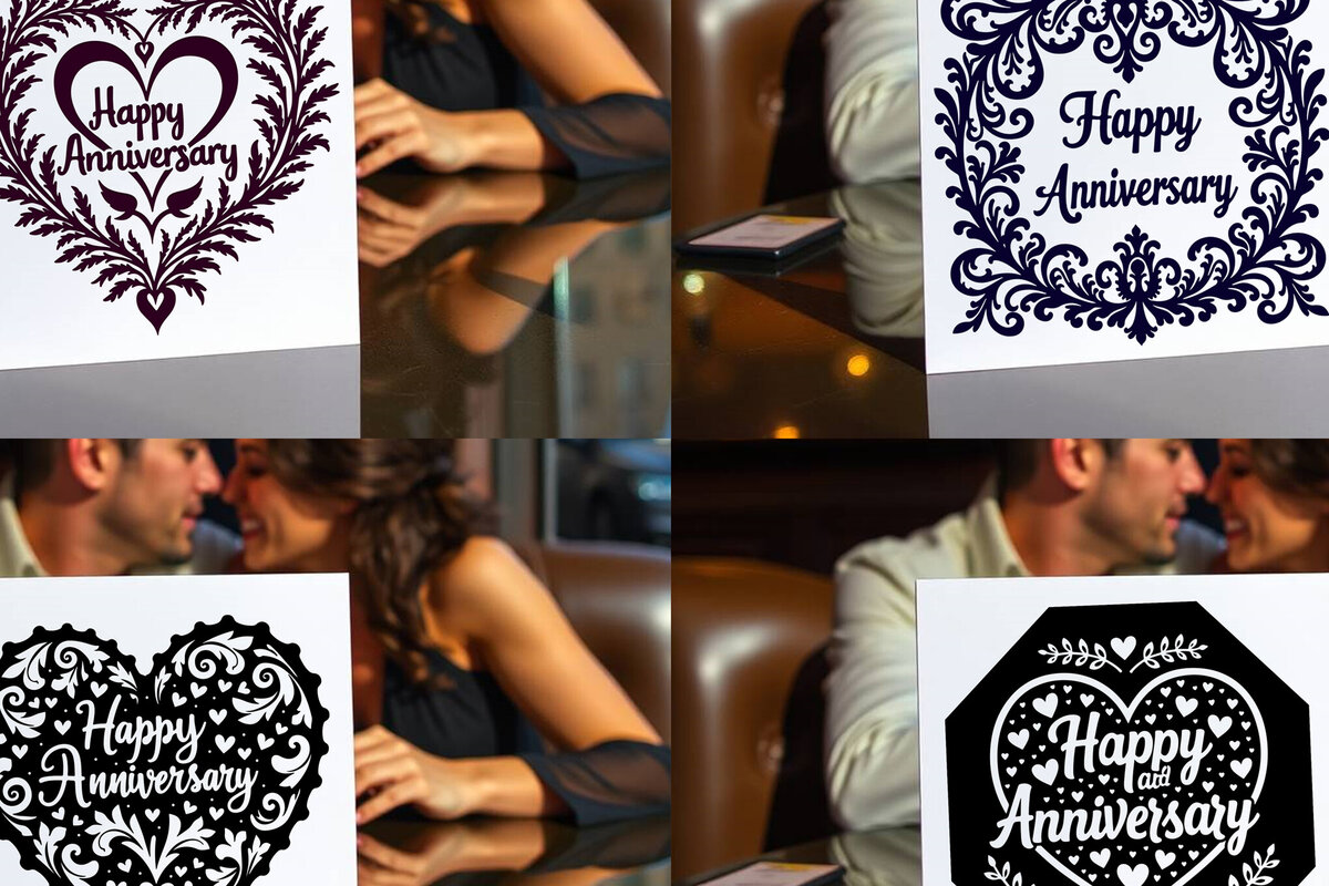 Intra απο ξύλο plywood 3mm-4mm πάχος - Πακέτο  κάρτας Cricut Happy Anniversary Δίασταση 20x20 cm INTRAFABR-119820815