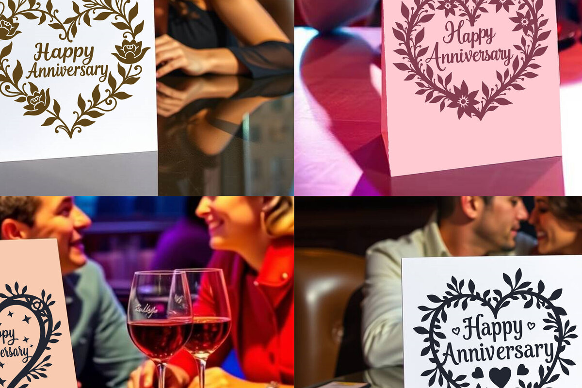 Intra απο ξύλο plywood 3mm-4mm πάχος - Πακέτο  κάρτας Cricut Happy Anniversary Δίασταση 20x20 cm INTRAFABR-119820828