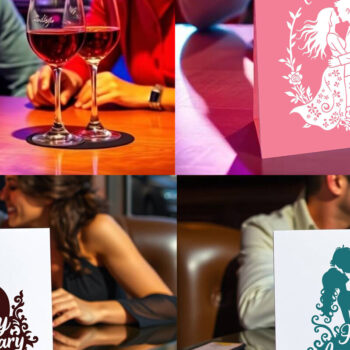 Intra απο ξύλο plywood 3mm-4mm πάχος - Πακέτο κάρτας Cricut Happy Anniversary Δίασταση 20x20 cm INTRAFABR-119820794 - Image 1