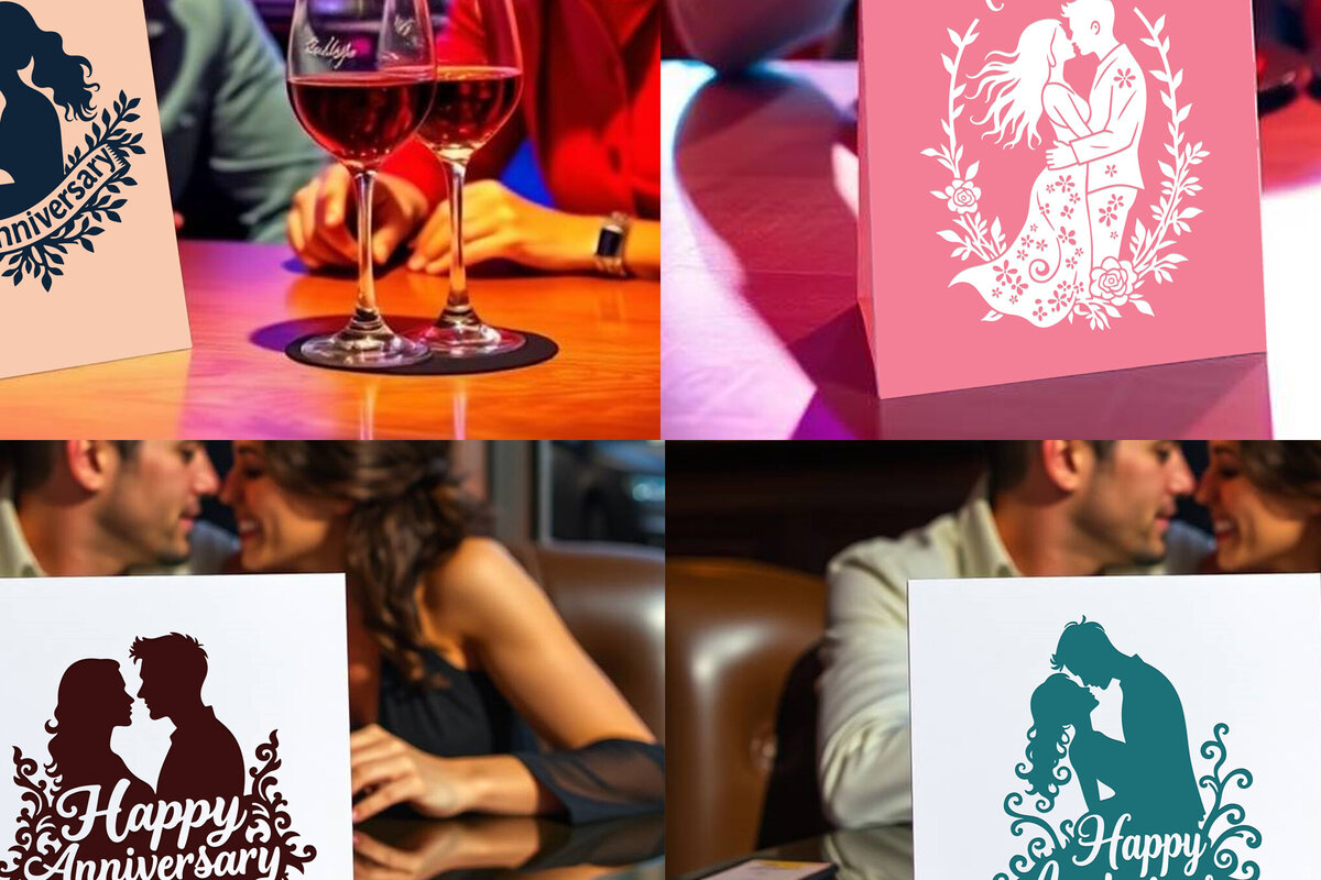 Intra απο ξύλο plywood 3mm-4mm πάχος - Πακέτο  κάρτας Cricut Happy Anniversary Δίασταση 20x20 cm INTRAFABR-119820794