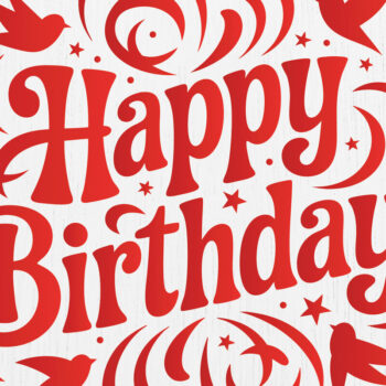 Intra απο ξύλο plywood 3mm-4mm πάχος - Cricut Happy Birthday Card  Design15 Δίασταση 20x20 cm INTRAFABR-121407810 - Image 1