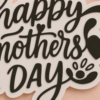 Intra απο ξύλο plywood 3mm-4mm πάχος - Cricut Happy Mother Day  Cut  Δίασταση 20x20 cm INTRAFABR-120152546 - Image 1