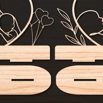 Intra απο ξύλο plywood 3mm-4mm πάχος - Πακέτο Cricut Happy Mother's Day Δίασταση 20x20 cm INTRAFABR-69226857 - Image 7