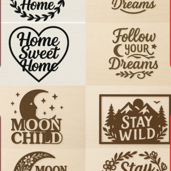 Intra απο ξύλο plywood 3mm-4mm πάχος - Πακέτο  Cricut Inspiration Laser Cut Δίασταση 30x20 cm INTRAFABR-122540168 - Image 1