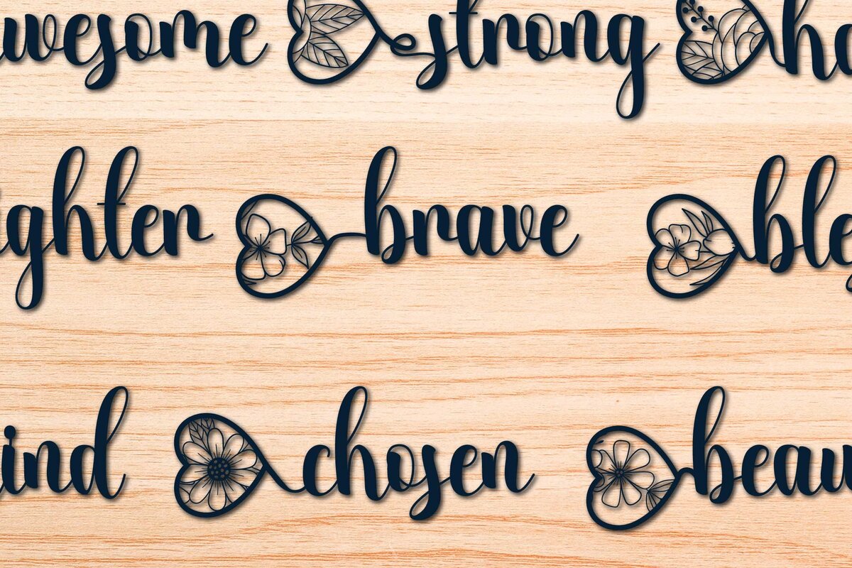 Intra απο ξύλο plywood 3mm-4mm πάχος - Πακέτο  Inspirational Quote Cricut Δίασταση 20x20 cm INTRAFABR-71755484