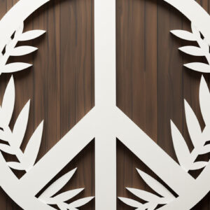 Intra απο ξύλο plywood 3mm-4mm πάχος - Cricut Πινακίδα ειρήνης με   Δίασταση 20x20 cm INTRAFABR-90949887