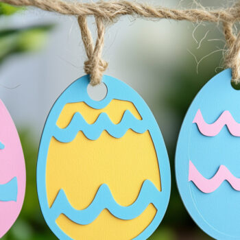 Intra απο ξύλο plywood 3mm-4mm πάχος - Πασχαλινά αυγά με στρώσεις Cricut Ετικέτα  Cut F Δίασταση 4x4 cm INTRAFABR-118199726 - Image 1