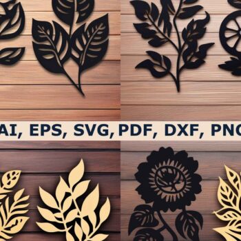 Intra απο ξύλο plywood 3mm-4mm πάχος - Πακέτο  Cricut Leaf Cut Laser Δίασταση 40x50 cm INTRAFABR-79111903 - Image 1