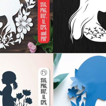 Intra απο ξύλο plywood 3mm-4mm πάχος - Πακέτο υ περικοπής για τη γιορτή της μητέρας Cricut Δίασταση 20x20 cm INTRAFABR-116641499 - Image 1