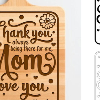 Intra απο ξύλο plywood 3mm-4mm πάχος - Πίνακας κοπής ξύλου Cricut Mothers Day Δίασταση 40x50 cm INTRAFABR-120150780 - Image 1