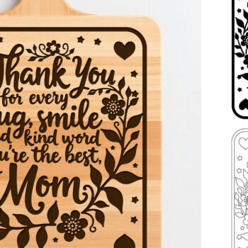 Intra απο ξύλο plywood 3mm-4mm πάχος - Πίνακας κοπής ξύλου Cricut Mothers Day Δίασταση 40x50 cm INTRAFABR-120150785 - Image 1