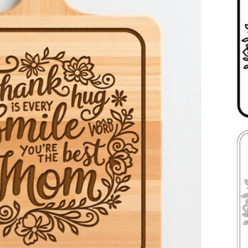 Intra απο ξύλο plywood 3mm-4mm πάχος - Πίνακας κοπής ξύλου Cricut Mothers Day Δίασταση 40x50 cm INTRAFABR-120150791 - Image 1