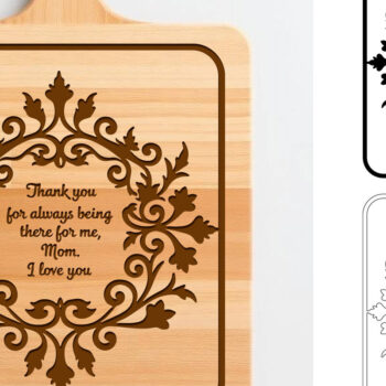 Intra απο ξύλο plywood 3mm-4mm πάχος - Πίνακας κοπής ξύλου Cricut Mothers Day Δίασταση 40x50 cm INTRAFABR-120150773 - Image 1