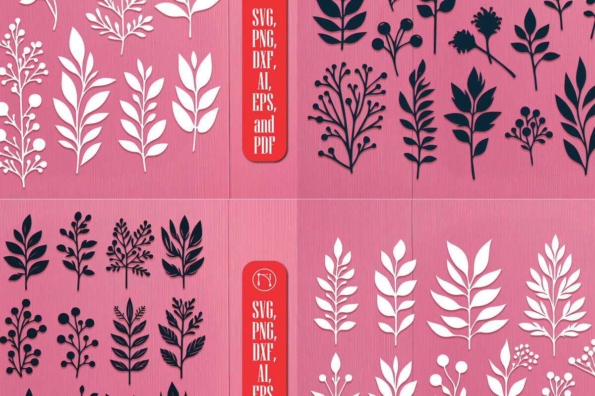 Intra απο ξύλο plywood 3mm-4mm πάχος - Πακέτο  φυτών Cricut Natural Shapes Δίασταση 40x50 cm INTRAFABR-115694789