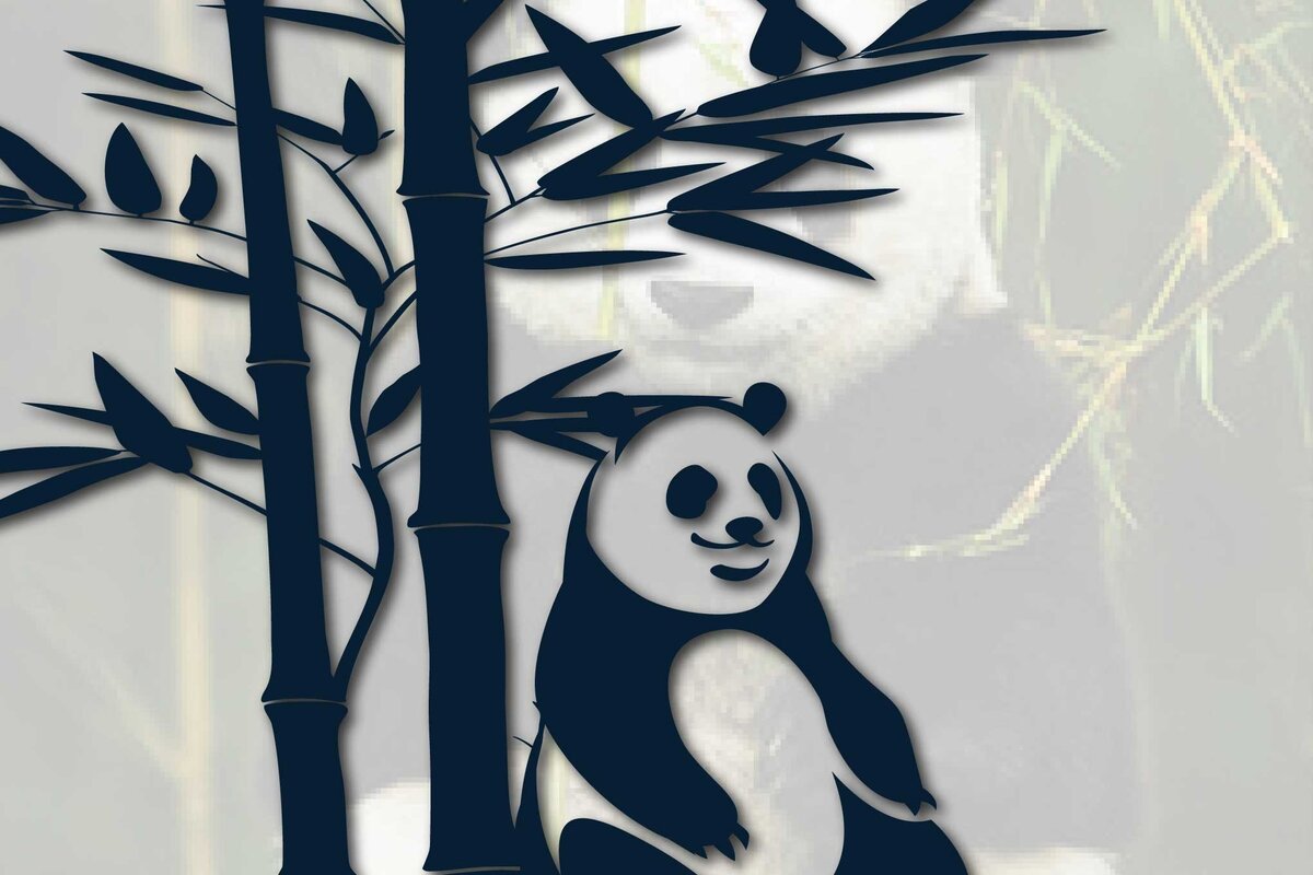 Intra απο ξύλο plywood 3mm-4mm πάχος - Cricut Panda με Bamboo  Δίασταση 20x20 cm INTRAFABR-68641006