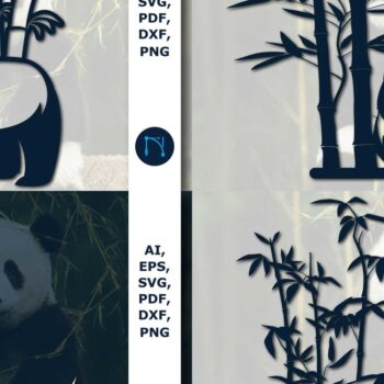 Intra απο ξύλο plywood 3mm-4mm πάχος - Cricut Panda με Bamboo  Bundle Δίασταση 20x20 cm INTRAFABR-68642107 - Image 1