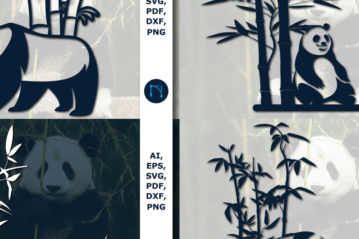 Intra απο ξύλο plywood 3mm-4mm πάχος - Cricut Panda με Bamboo  Bundle Δίασταση 20x20 cm INTRAFABR-68642107