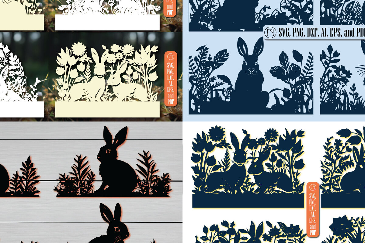 Intra απο ξύλο plywood 3mm-4mm πάχος - Πακέτο Cricut Paper Craft Rabbit  Δίασταση 4x4 cm INTRAFABR-89587100