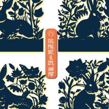 Intra απο ξύλο plywood 3mm-4mm πάχος - Πακέτο Cricut Paper Craft Rabbit  Δίασταση 4x4 cm INTRAFABR-89587100 - Image 3