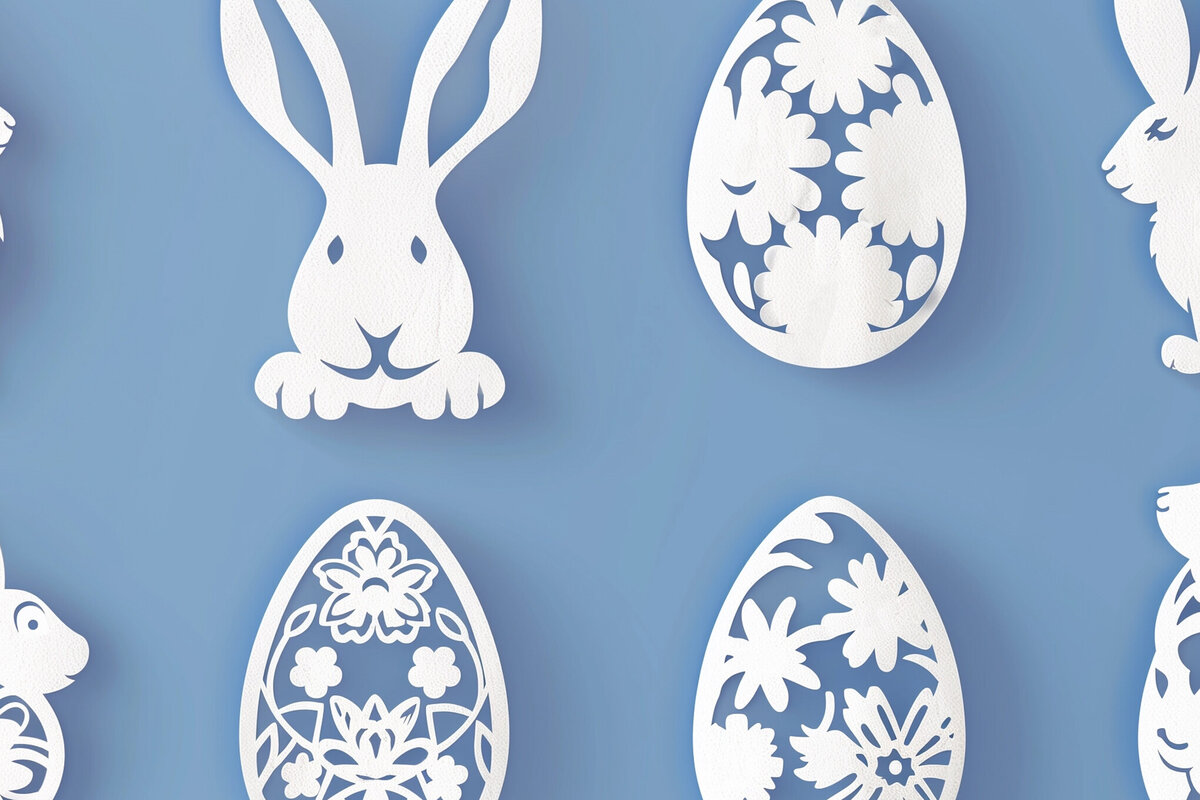 Intra απο ξύλο plywood 3mm-4mm πάχος - Πασχαλινό Πακέτο  Paper Cricut Δίασταση 4x4 cm INTRAFABR-92491155