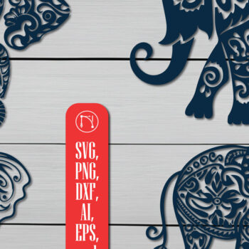 Intra απο ξύλο plywood 3mm-4mm πάχος - Πακέτο Cricut Paper Cut Elephant  Δίασταση 4x4 cm INTRAFABR-89254773 - Image 1