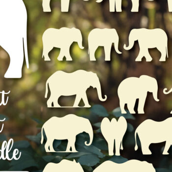 Intra απο ξύλο plywood 3mm-4mm πάχος - Πακέτο Cricut Paper Cut Elephant  Δίασταση 4x4 cm INTRAFABR-89254387 - Image 1