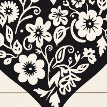 Intra απο ξύλο plywood 3mm-4mm πάχος - Cricut Paper Cut Floral Heart Δίασταση 4x4 cm INTRAFABR-88491426 - Image 1