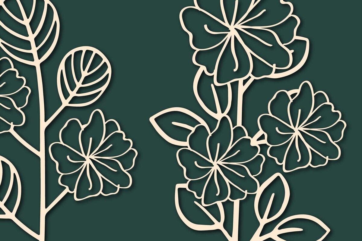 Intra απο ξύλο plywood 3mm-4mm πάχος - Cricut Paper Cut Floral  Bundle Δίασταση 25x25 cm INTRAFABR-66094939