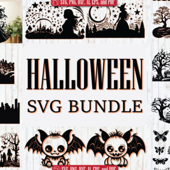 Intra απο ξύλο plywood 3mm-4mm πάχος - Πακέτο  για Halloween Paper Cricut Δίασταση 15x15 cm INTRAFABR-81187317 - Image 1