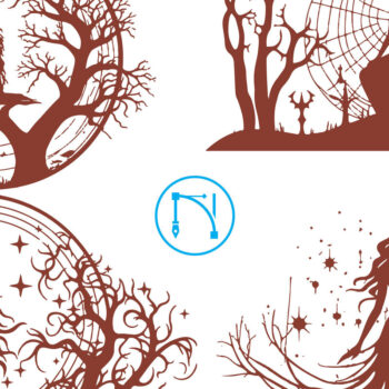 Intra απο ξύλο plywood 3mm-4mm πάχος - Πακέτο  για Halloween Paper Cricut Δίασταση 15x15 cm INTRAFABR-81187317 - Image 2